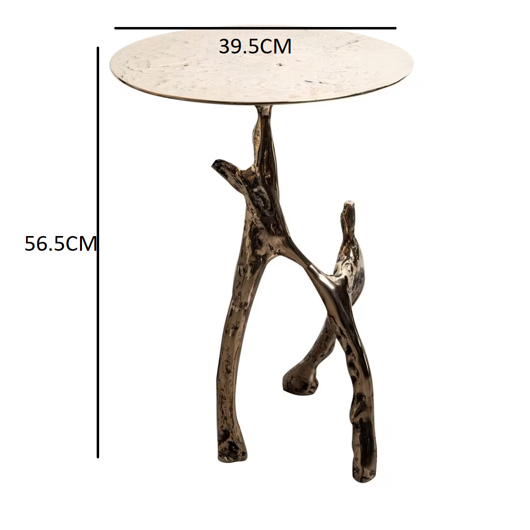 Cast bronze scultura side table