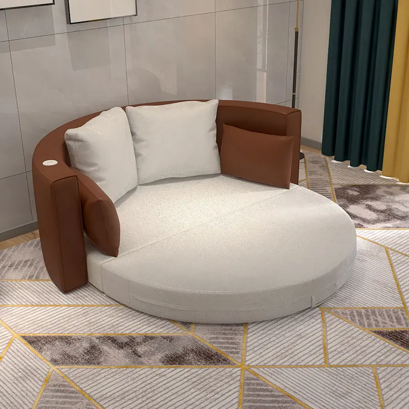 Resplendent Design Enduring Leather Sofa Bed