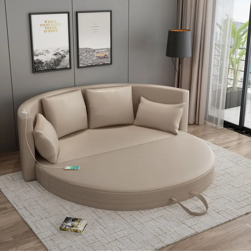 Resplendent Design Enduring Leather Sofa Bed