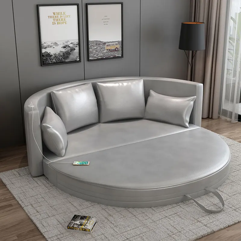 Resplendent Design Enduring Leather Sofa Bed