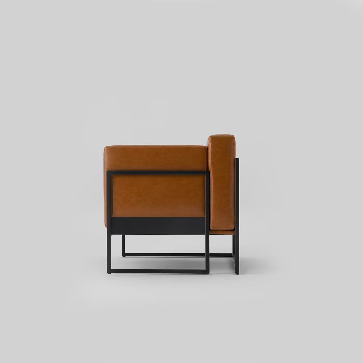 Kirk cognac leather armchair