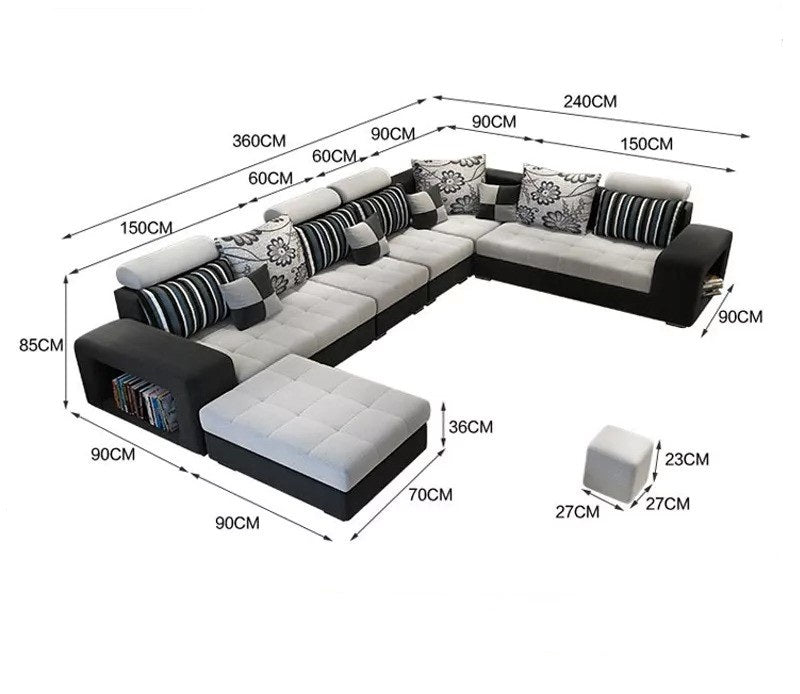 Curved U-Shape Sofa