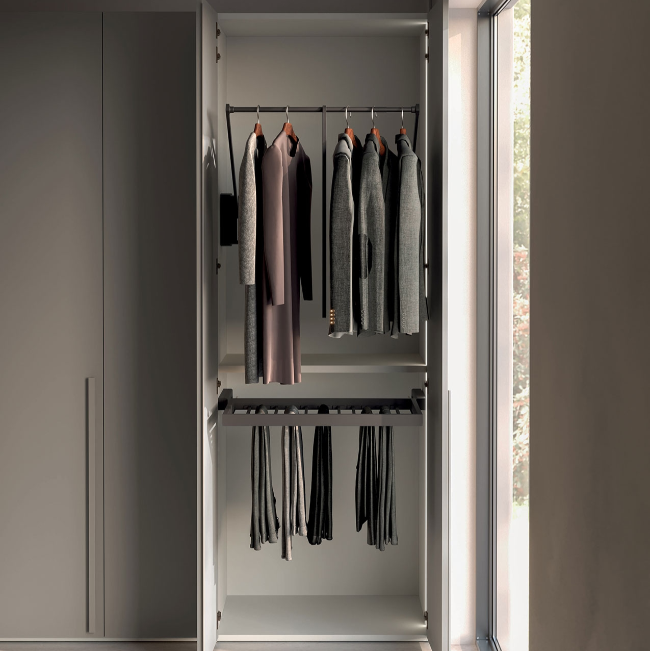 wardrobe with bi-fold doors