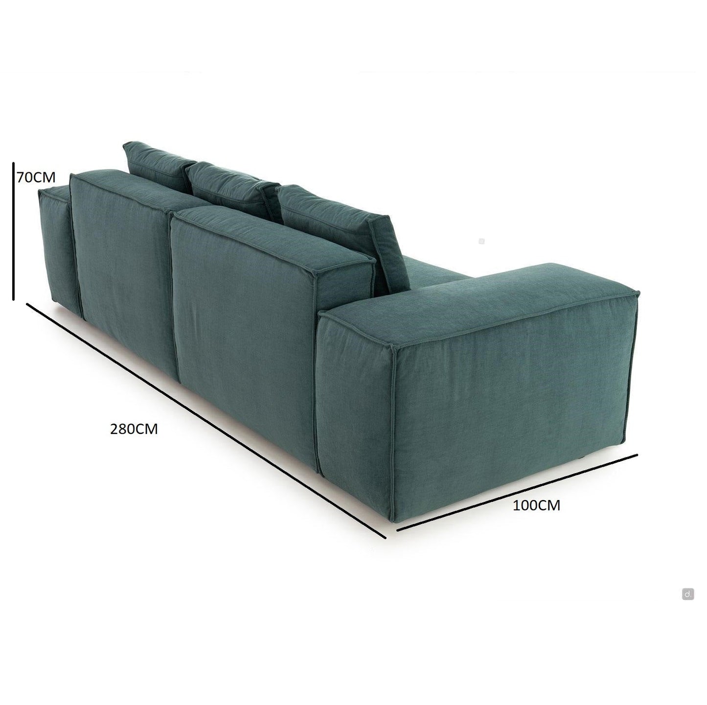 Square sofa from high quality materials