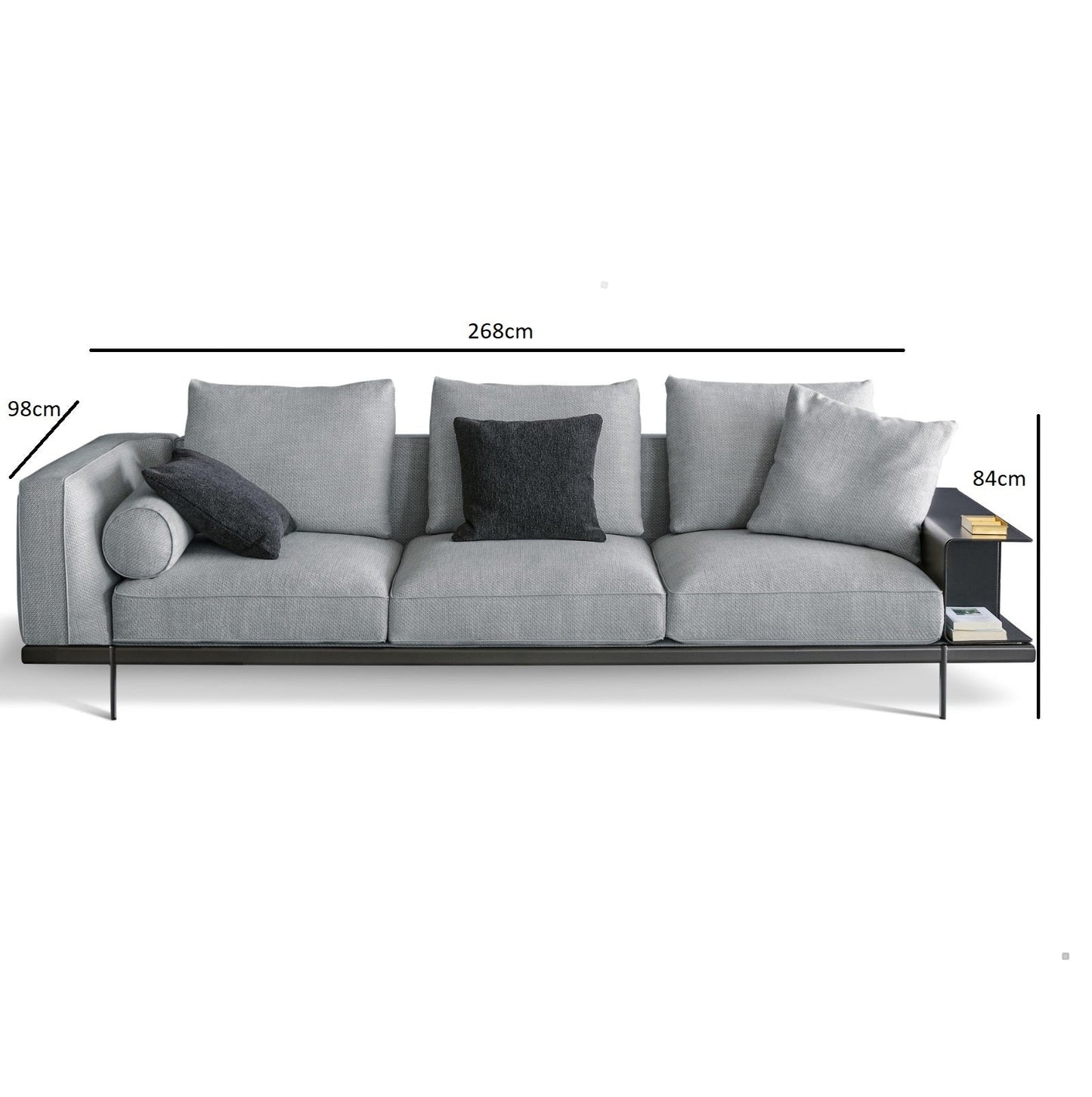 Phil modern sofa from metal and Fabric