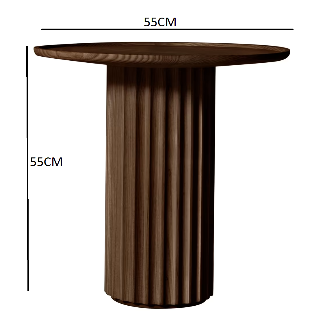 Capitello brown ash side table