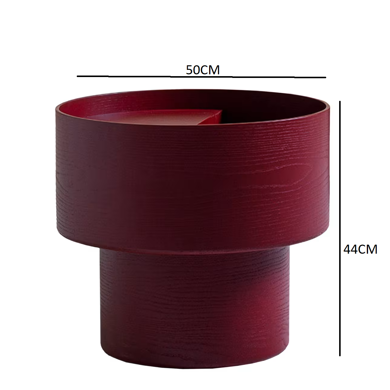 Vinnie burgundy side table