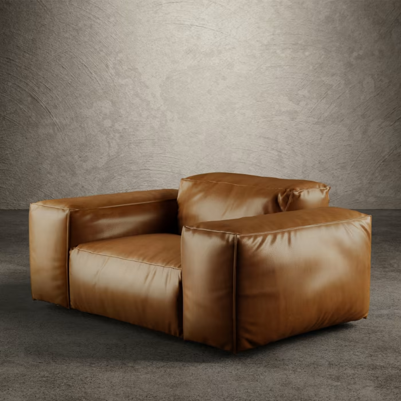 Rencontre moi armchair leather brown