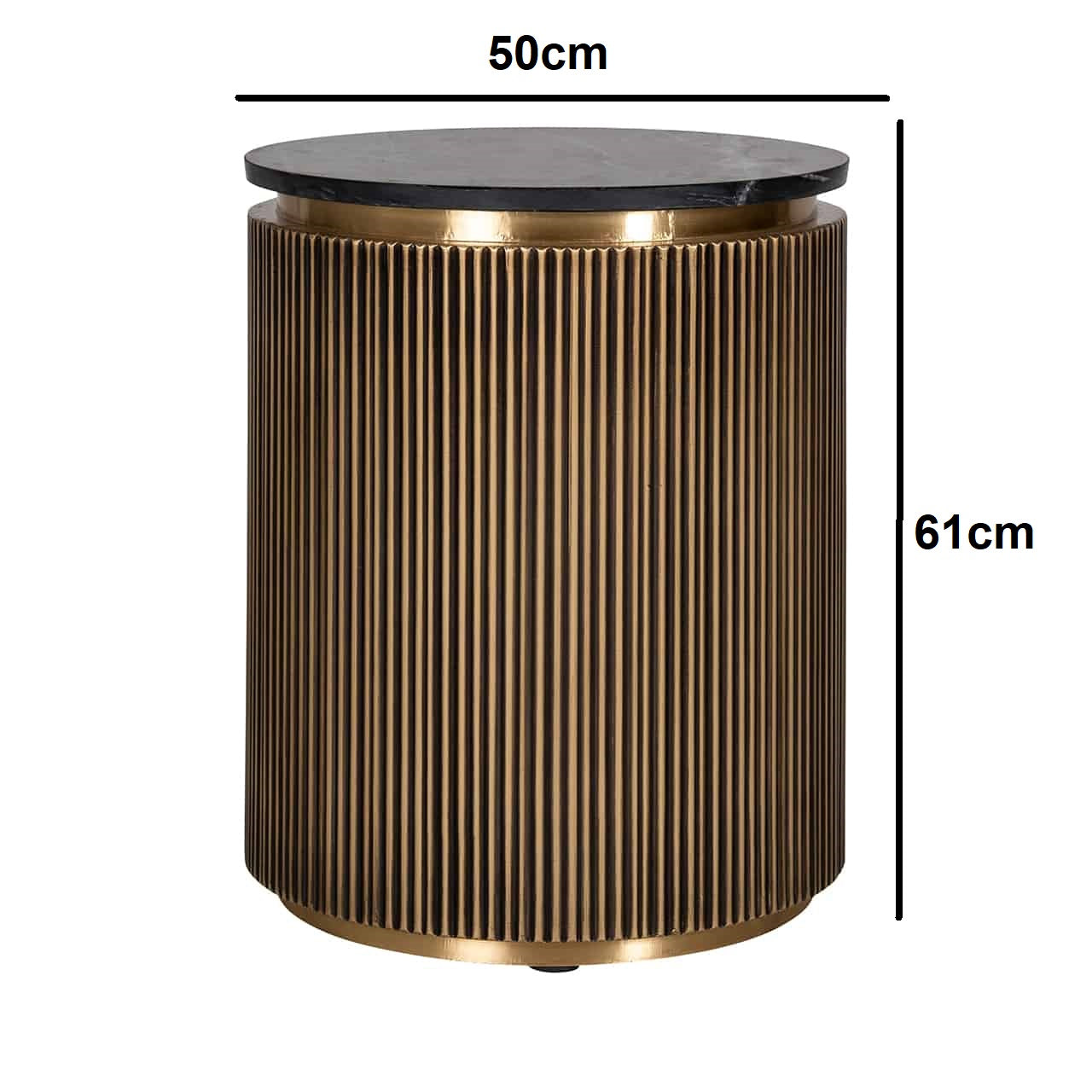 Side table with a polygonal design