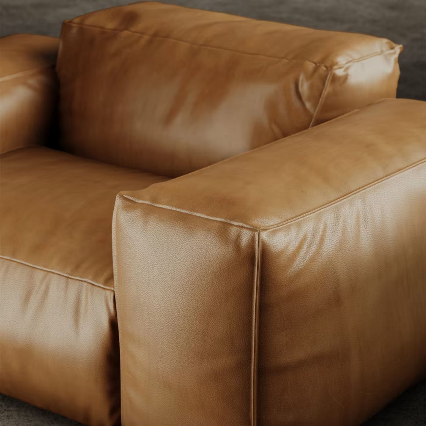 Rencontre moi armchair leather brown