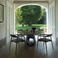 Barbara dining table with marquina marble top
