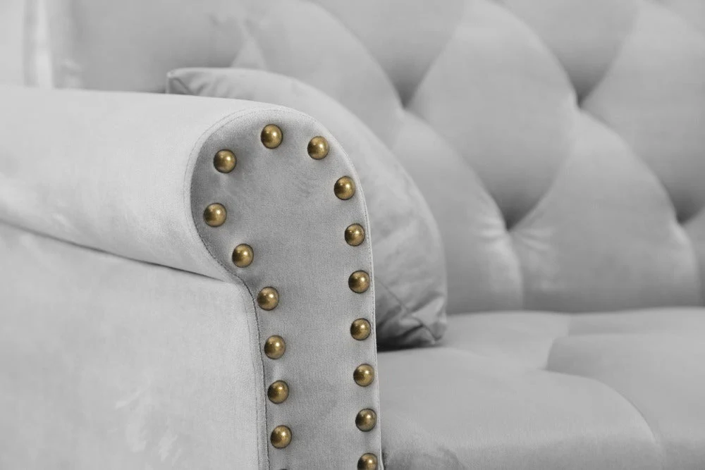  Sofa Bed 180° Convertible Velvet Fabric
