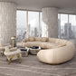 NEBET Luxurious Large Sofa in Gold Leather