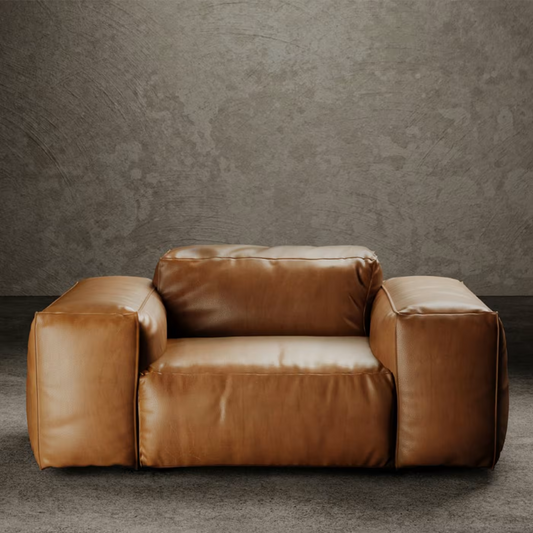 Rencontre moi armchair leather brown