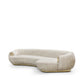 NEBET Luxurious Large Sofa in Gold Leather