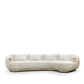 NEBET Luxurious Large Sofa in Gold Leather
