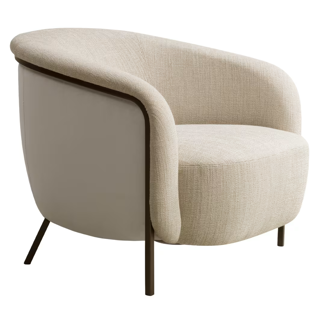 Ring white armchair