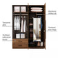 Wooden wardrobe with glass door