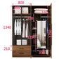 Wooden wardrobe with glass door